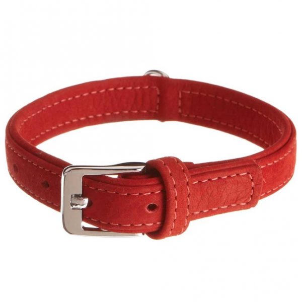 Karlie Halsband Buffalo aus Kalbsleder - Rot - 27 cm/10 mm – Bild 3