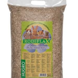 Hugro Rodiflax Flachs-/Leinenstreu 20l, 100 % Original Flachsstreu, staubfrei, absorbiert Flüssigkeit, sehr sparsam, biologisch abbaubar.