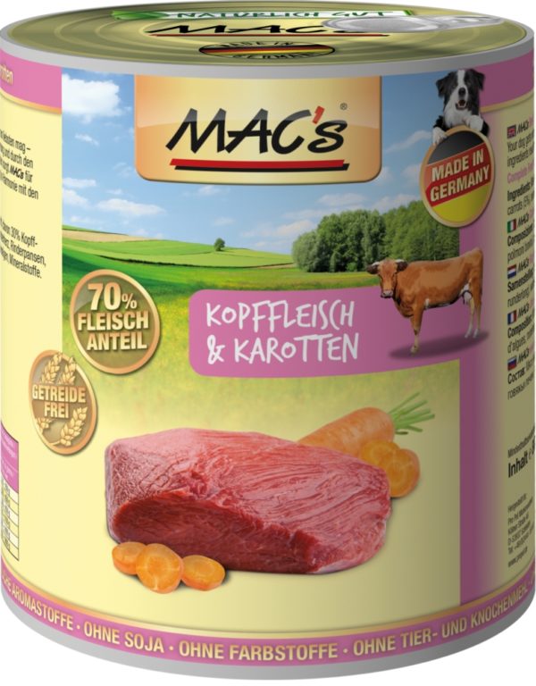 Macs Dog Kopffl.-Karrot. 800gD