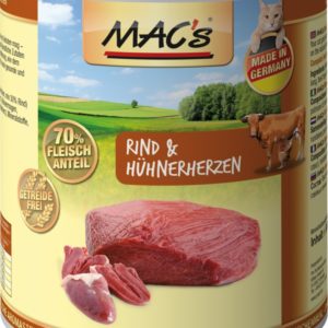 Macs Cat Rind-Hühnerherz 800gD