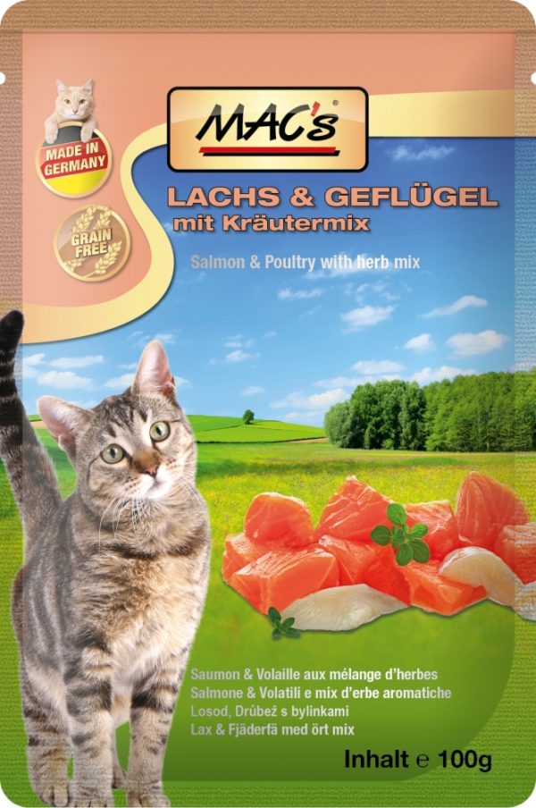 Macs Cat Lachs-Huhn 100gP