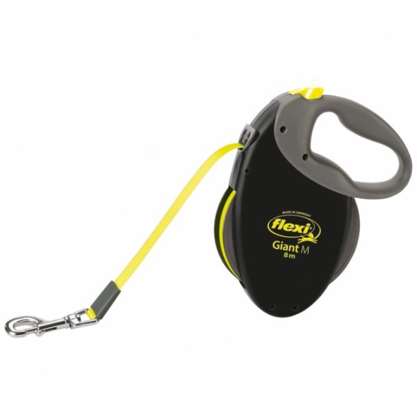 Flexi Rollleine GIANT Gurt - 8m / 25kg, extrem robust mit ergonomisch geformtem Softgriff für ein angenehmer Spatziergang. Jetzt in Laikas Tierwelt Shop!