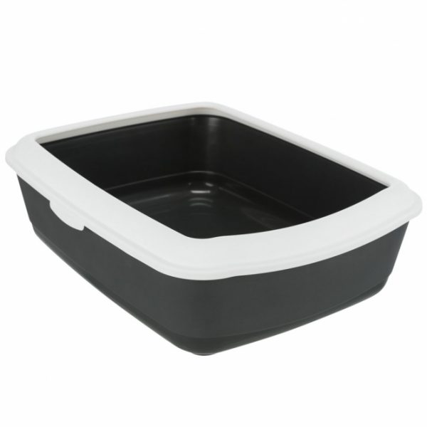 Trixie Katzentoilette Classic mit Rand - dunkelgrau/weiß – Bild 6