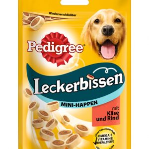 Pedigree Leckerbissen Mini-Happen Käse und Rind 140g Laikas Tierwelt Shop in Würzburg