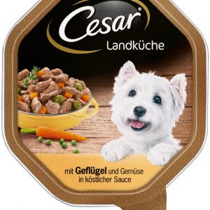 Cesar Landra GeflügelGemüse. Reichhaltiges Hundefutter in nur ein paar Sekunden. Einfach und schnell direkt zu Ihnen nach Hause lieferbar.